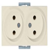 RİTA MEK TUŞ İKİLİ TOPRAKSIZ PRİZ KREM 1